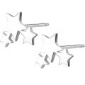 wholesale S925 silver star earrings for women, fashionable five-pointed star couple earrings, minimalist unisex ear accessories E0060-1-0-4
