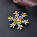 wholesale S925 Sterling Silver Snowflake Brooch for Women, High-End Elegant Lapel Pin for Suits and Sweaters, Unique Design Boutique Corsage-0-1