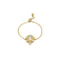 wholesale 9K Gold Metal Chain Ring with Natural Teardrop Opal Pearl and Adjustable Design for Drop Shipping-0-5