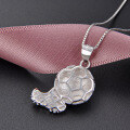 wholesale S925 silver football pendant necklace, dynamic, stylish, sweet, and fresh fashion jewelry for girls, wholesale-0-3