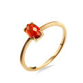 wholesale 9K Gold Japanese-style Light Jewelry Women's Bracelet, Simple Vintage Natural Red Garnet Ring New-0-5