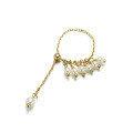wholesale 9K Gold Sweet and Temperament Natural Pearl Tassel Adjustable Ladies Artistry Source Factory Wholesale Ring-0-1