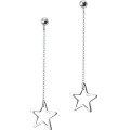 wholesale Sterling Silver S925 Star Earrings for Women Korean-style Hollow Five-Pointed Star Long Drop Ear Studs Sweet Dangle Ear Jewelry E6193-0-4