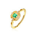 wholesale Gold-plated Light Luxury Diamond Vintage Ring Wholesale Classical Style Chinese-inspired Women's Ring-0-5