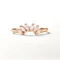 wholesale 925 Silver Gold Plated 3A White Zircon Composable and Matchable Fashionable Euro-American Trend Crown Adjustable Ring Wholesale Women's Ring-0-1