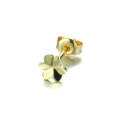 wholesale 9K Gold Japanese-style Light Jewelry Four-Leaf Clover Flower Ear Stud Set for Women, Super Exquisite Mini Earrings New Arrival-0-4