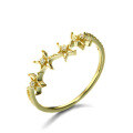 wholesale 9K gold wholesale star ring for women with zirconia, Korean-style ins five-point star ring-0-5