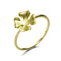wholesale 9K Solid Gold Exquisite Lucky Goddess Four-Leaf Clover Ring, New Style from Source Manufacturer-0-1