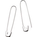 wholesale Sterling silver paper clip earrings for women, Korean style, unique retro safety pin earrings, trendy cool ear accessories E6717-0-4