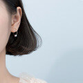 wholesale Metal S925, women's Korean-style minimalist square sugar ear hoops, sweet and elegant circular geometric earrings for women E3829-0-3