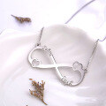 wholesale Custom DIY S925 Sterling SilverInfinity Two Names Personalized Letter Pendant-0-3