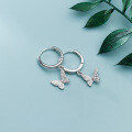 wholesale S925 Sterling Silver Ear Clasp Women's Japanese and Korean Style Minimalist Fresh Butterfly Diamond Inlaid Girly Ear Jewelry G3900-0-2