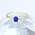wholesale 9K Gold Limited Edition Vintage Egg-Shaped Lapis Lazuli Ring, Simple and Unique Hand-Set Main Stone Band-0-3