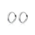 wholesale S925 Sterling Silver Korean-style Minimalist Simple Small Circle Ear Clasp Fashion Diamond Inlaid Artistic Hoop Earrings G0037-0-4