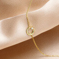 wholesale 9K Gold Japanese and Korean Minimalist Crescent Moon Diamond Bracelet for Women, Jewelry Wholesale, Autumn and Winter New Collection-0-2