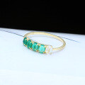 wholesale 9K Gold Yili Jewelry Pure and Simple Natural Green Agate Yellow Crystal Gradient Ring Creative New Bracelet-0-1