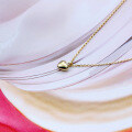 wholesale 9K gold super simple cute little heart pendant necklace choker set with earrings-0-1