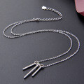wholesale Metal S925 Silver Women's Short Necklace Choker Simple Sweet and Fresh Chain Set Wholesale-0-3