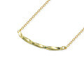 wholesale 9K gold minimalist versatile Japanese-style light jewelry twisted rope necklace for women, creative collarbone chain wholesale-0-4