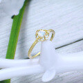 wholesale 9K Gold Japanese Creative Crown Heart-shaped Moonstone Ring for Women, Luxury Jewelry Wholesale-0-3