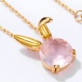 wholesale S925 Sterling Silver Fashionable and Trendy Cute Rabbit Necklace, Collarbone Chain Jewelry Gift from Japan and Korea-0-2