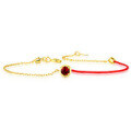 wholesale Wholesale of Gold-Plated Jewelry New Arrivals: Birth Year Garnet Red String Bracelet for Girls-0-3