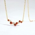 wholesale S925 Gold-Plated Sterling Silver Natural Pomegranate Necklace, Korean Light Luxury Summer New Design, Romantic and Versatile Summer Charm Accessory-0-3