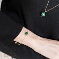 wholesale Metal material 19 new product launch design sense bracelet malachite jade retro women's bracelet wholesale source factory-0-3