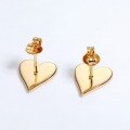 wholesale 925 silver with 9K gold plated, European and American fashion drip oil red heart white zircon, playing card red heart women's earrings Cross-border hot style-0-3