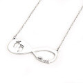 wholesale S925 Sterling Silver DIY Customizable Infinity Footprint Personalized Name Necklace Pendant-0-1