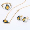 wholesale S925 silver gold-plated, Japanese lightweight luxury jewelry vintage oil-drop style with natural amber ring for women, finely crafted hand accessory-0-2