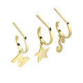 wholesale 9K Gold Yili Light Luxury Super Unique Star Letter Earrings for Women, Elegant and Versatile Three-Piece Set, Available Individually-0-8