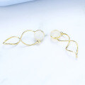 wholesale 9K Gold Minimalist Fashion Streamlined Geometric Twist Clip-On Earrings Wholesale-0-2