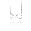 wholesale S925 Sterling Silver DIY Customizable Infinity Footprint Personalized Name Necklace Pendant-0-0