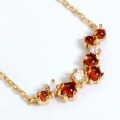wholesale S925 Gold-Plated Sterling Silver Natural Pomegranate Necklace, Korean Light Luxury Summer New Design, Romantic and Versatile Summer Charm Accessory-0-2