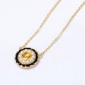 wholesale Gold-plated ethnic-style necklace with natural vintage pearl pendant, versatile and elegant ladies' choker for wholesale-0-1