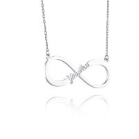 wholesale S925 Sterling Silver DIY Customizable Infinity Personalized Name Necklace Jewelry for Amazon-White Copper
