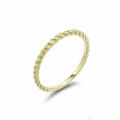 wholesale 9K gold Christmas limited Japanese-inspired luxury jewelry antique hollow three-piece set ring, window-patterned plain gold retro twist-0-7