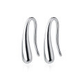 wholesale Sterling Silver S925 Women's Korean Style Fresh and Sweet Smooth Drop Ear Hooks Forest Series Minimalist Design Earrings E7347-0-4