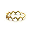 wholesale 9K Gold Japanese Light Luxury Jewelry Wave Diamond Ring Minimalist Hand Accessory, Available in 14K/18K Gold-0-4