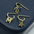 wholesale 9K Gold Yili Light Luxury Super Unique Star Letter Earrings for Women, Elegant and Versatile Three-Piece Set, Available Individually-0-1