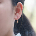wholesale 9K Gold Yili Light Luxury Super Unique Star Letter Earrings for Women, Elegant and Versatile Three-Piece Set, Available Individually-0-3