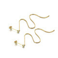 wholesale 14K Gold Qi Wei Same Style Extra Long Diamond Ear Thread, Yili Jewelry Fashionable Temperament OL Minimalist Style-0-4