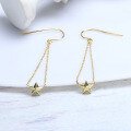 wholesale 9K/18K gold metal material new source factory new popular star earrings long style one-piece distribution-0-3