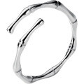 wholesale S925 Silver Ring Women's Korean Style Simple and Fresh Smooth Bamboo Knot Open Adjustable Ring Artistic Single Ring J2503-0-4