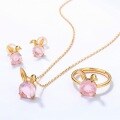wholesale 925 Silver Plated 9K Gold Adorable Korean-style Little Rabbit Natural Rose Quartz Stud Earrings for Students and Influencers Wholesale Colored Gemstone Jewelry-0-3