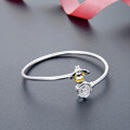 wholesale S990 Sterling Silver Bead Inlaid Open Bangle Bracelet, Fashion Korean Style Women's Jewelry Gift for Girlfriend-0-1