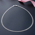 wholesale S925 Sterling Silver European and American Hip-Hop Trendy Unisex Necklace, Minimalist Fashion Personalized Long Pendant Chain for Sweaters or Collarbone-0-3