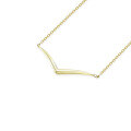 wholesale 9K Gold Ultra Minimalist Small V-Shaped Necklace Collarbone Chain Niche Design Internet Celebrity Trendy Ins Japanese Style Light Luxury New Arrival-0-4