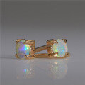 wholesale Metal Four-prong Opal Earrings, Daily Hot-selling Australian Opal Ear Studs For Women-0-3